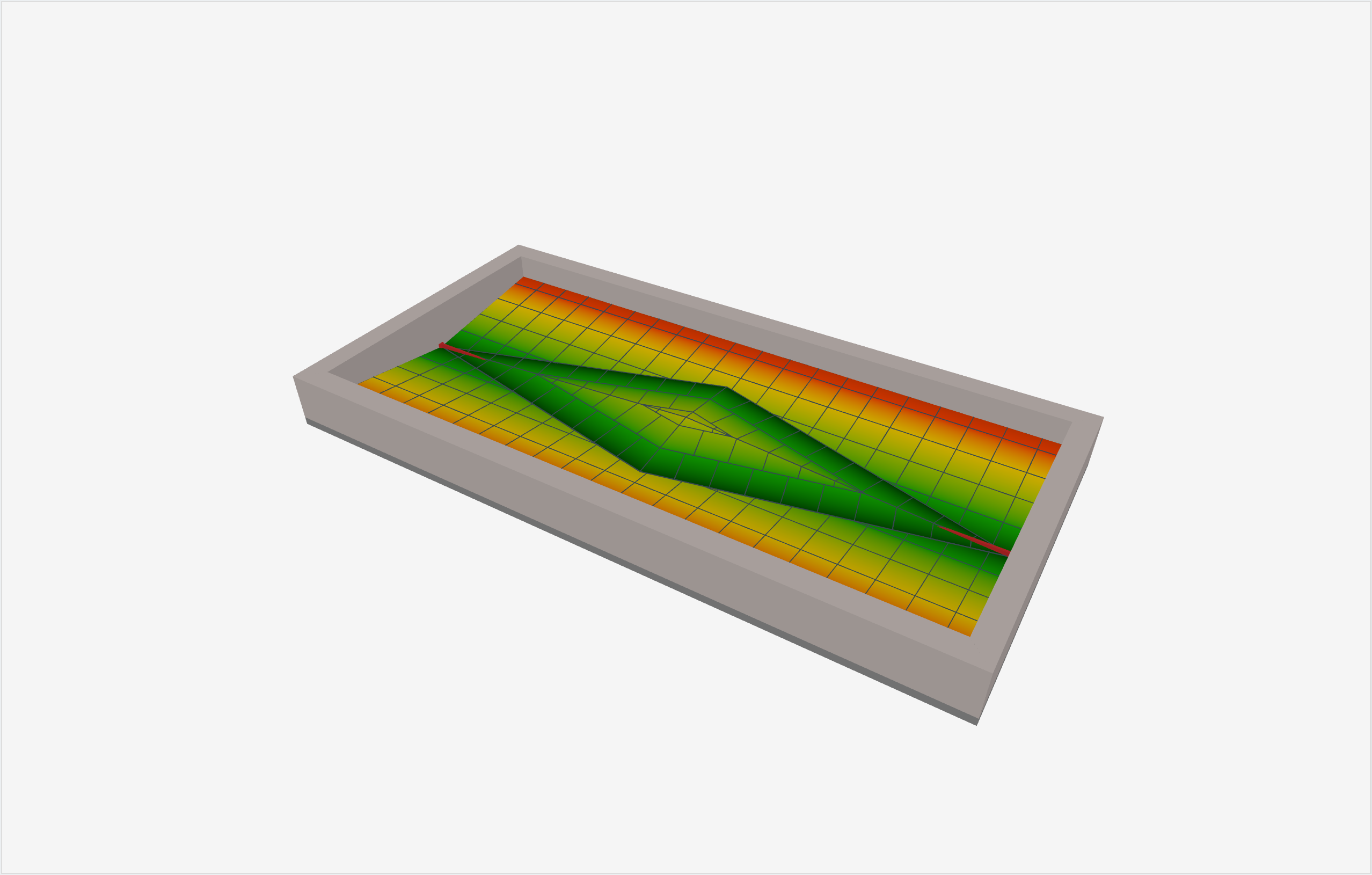 Model 3D dachu z pokryciem spadkowym w ThermoPlan