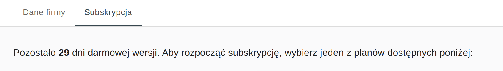 Ekran potwierdzający aktywację okresu próbnego ThermoPlan