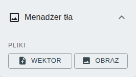 Menadżer tła w projekcie bez wgranych plików