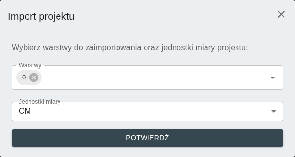 Menadżer tła – ładowanie projektu wektorowego PDF