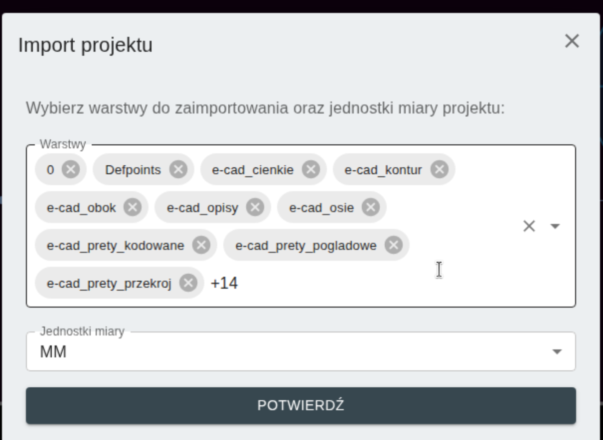 Menadżer tła – ładowanie DWG