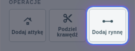 Przycisk dodawania odpływu liniowego