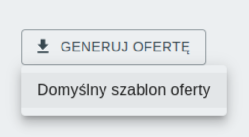 Przycisk Generuj ofertę w zakładce Oferty - rozpoczęcie generowania oferty
