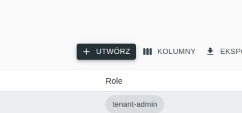 Przycisk + Utwórz nowego użytkownika w panelu użytkowników